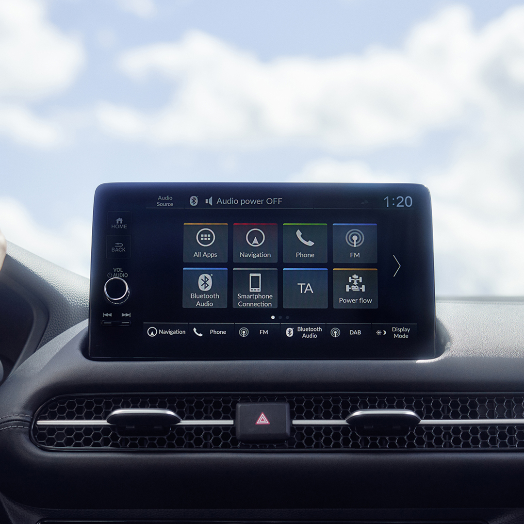A ZR-V infotainment rendszere a műszerfalon