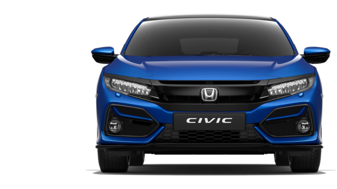 A Honda Civic hátulról.