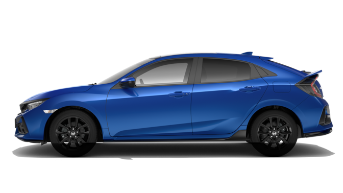 A Honda Civic oldalról.