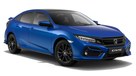 A Honda Civic elölről.