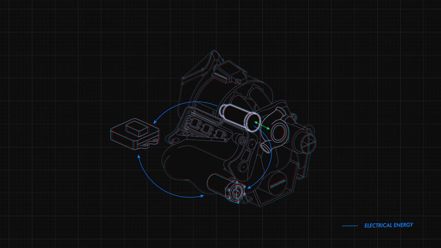3D CAD ábra a generátoregységről
