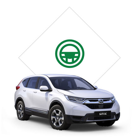 A Honda CR-V hibrid tesztvezetés ikonja.