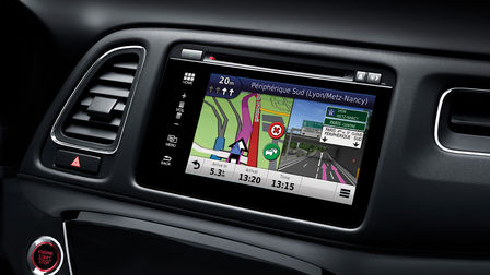 Közelkép a Honda HR-V információs és szórakoztató rendszeréről.