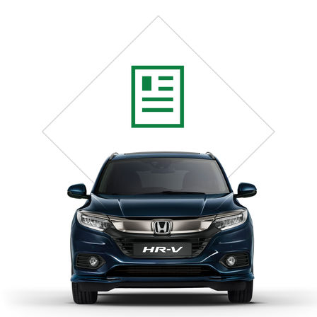 A Honda HR-V prospektusának illusztrációja.