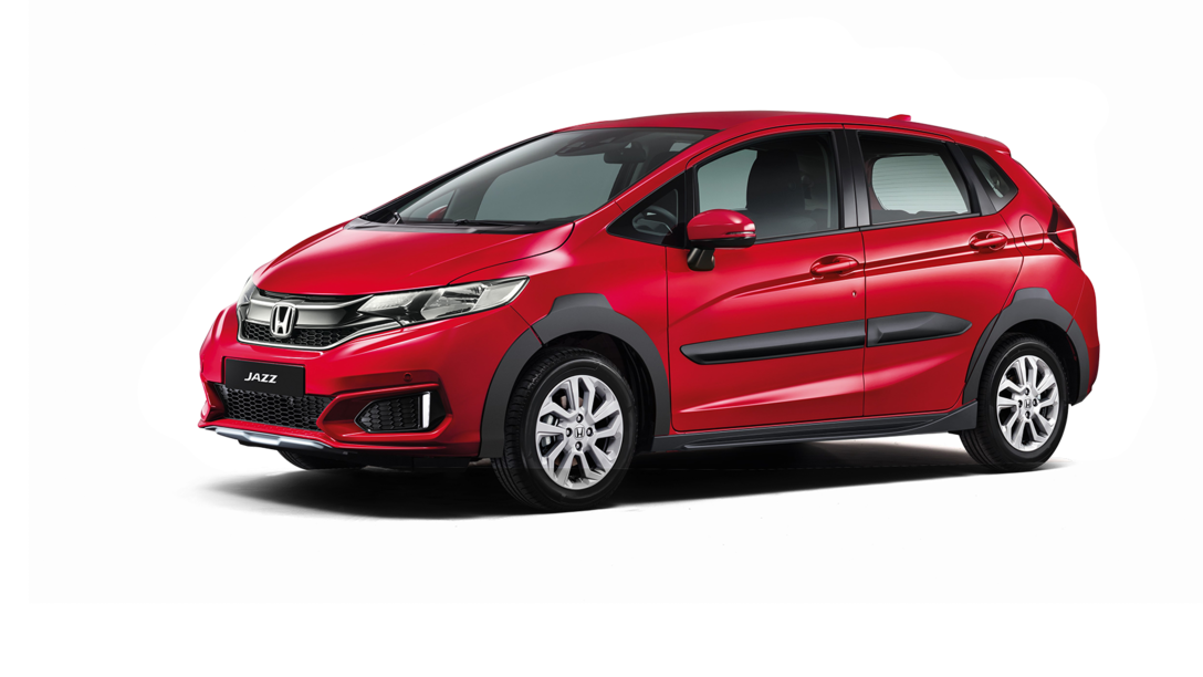Háromnegyedes felvétel a Honda Jazz X-Road jobb elejéről. Panorámafelvétel.