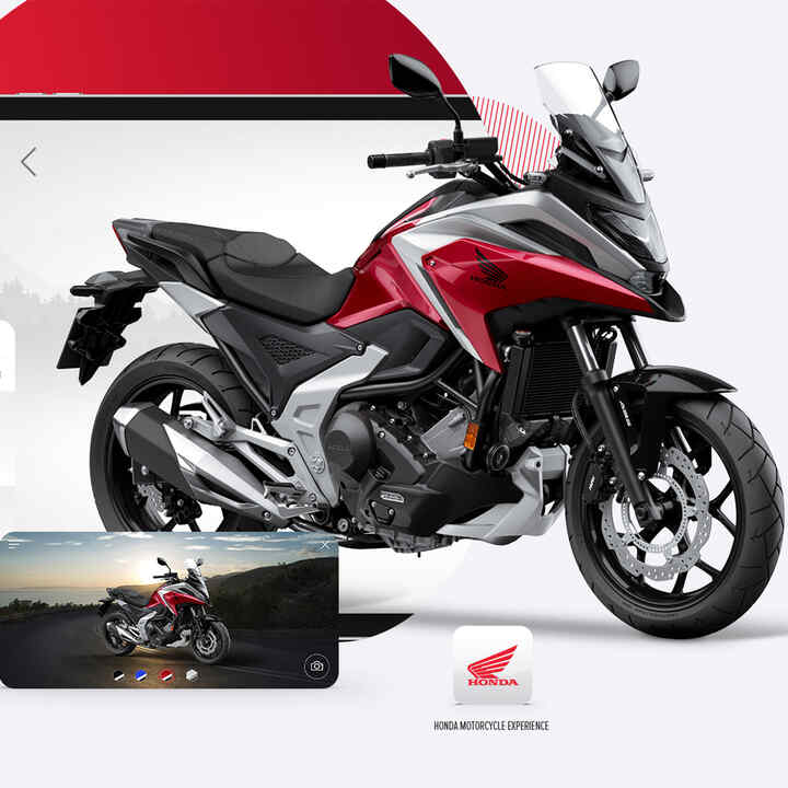 Honda Motorcycles Experience alkalmazás az NC750X modellel