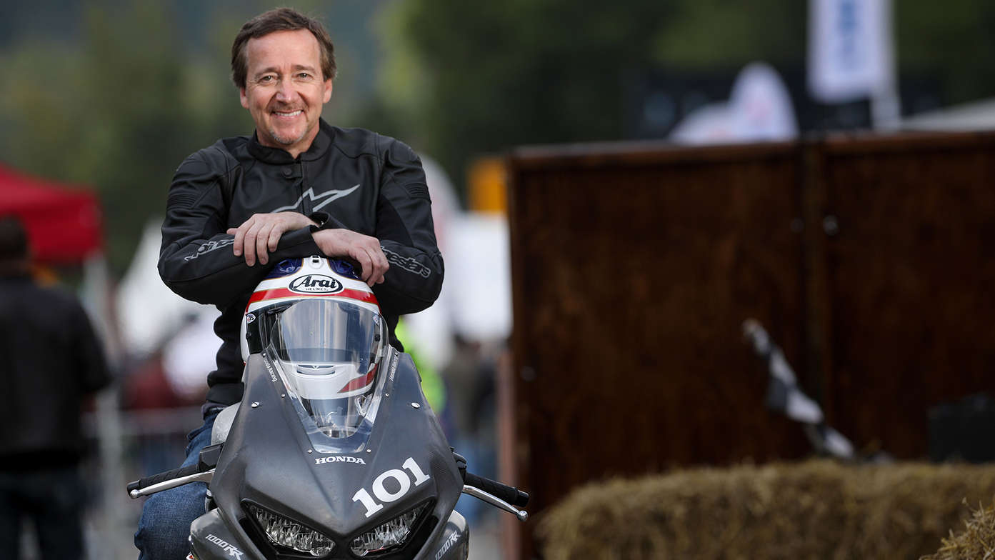 Freddie Spencer saját építésű Honda Fireblade-jén.