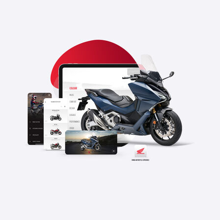 A Honda Motorcycles Experience alkalmazás a Forza 750 modellel