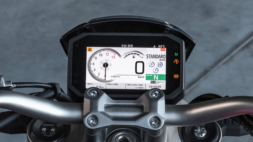 Honda CB1000R, 5"-os TFT-képernyő Honda okostelefon hangvezérlési rendszerrel