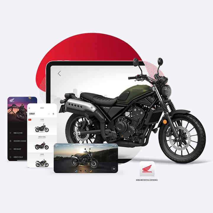 Honda Motorcycles Experience alkalmazás a CL500 modellel.
