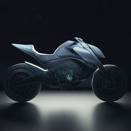 Koncepcióvázlatok a Honda Hornet oldalnézetéről.
