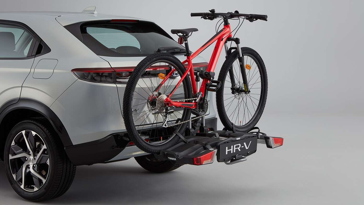 Közelkép a HR-V kerékpártartójáról az Easyfold elemmel